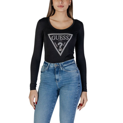 Guess Black Cotton Tops & T-Shirt