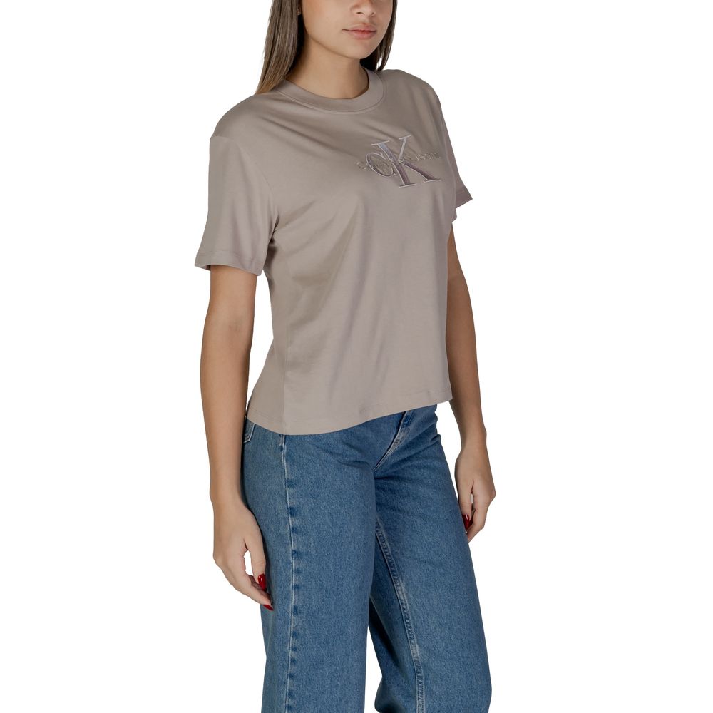 Calvin Klein Jeans Gray Cotton Tops & T-Shirt