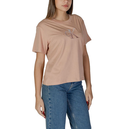 Calvin Klein Jeans Pink Cotton Tops & T-Shirt