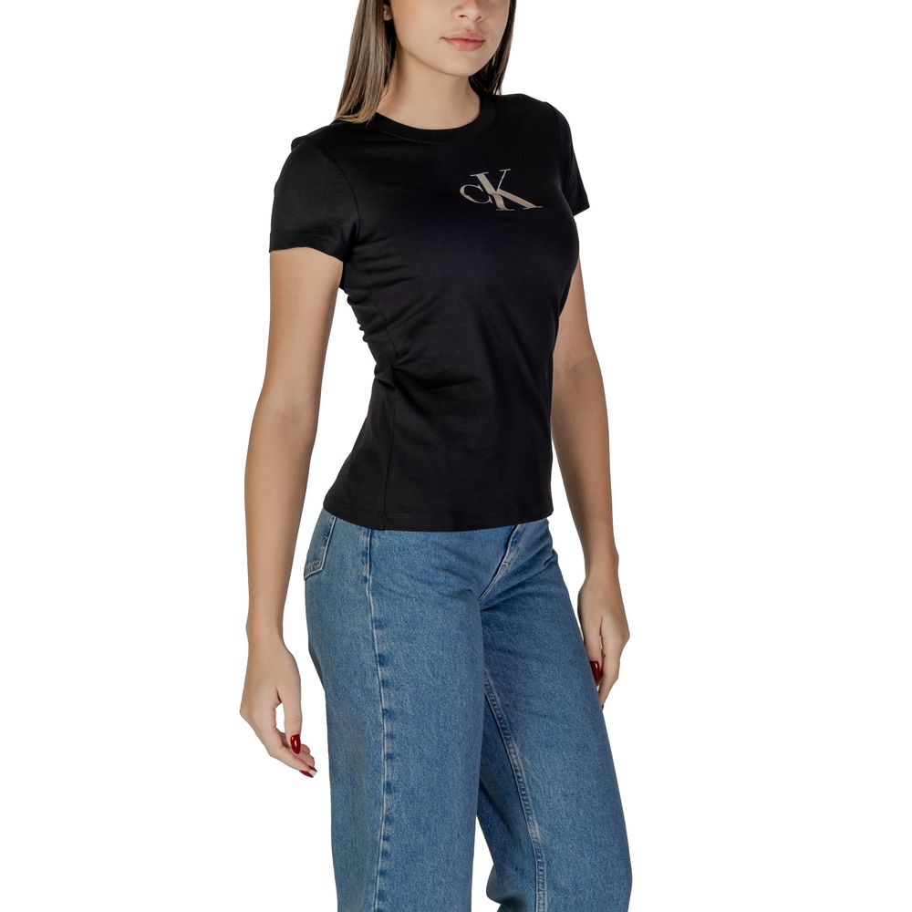 Calvin Klein Jeans Black Cotton Tops & T-Shirt