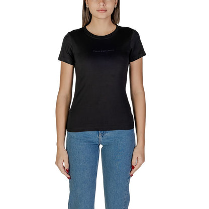 Calvin Klein Jeans Black Cotton Tops & T-Shirt