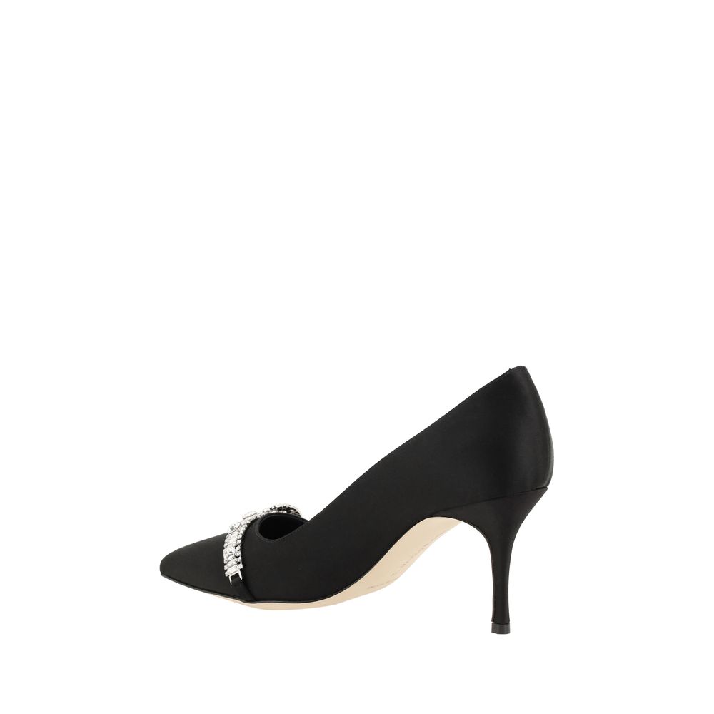 Manolo Blahnik Asapump Satin Pumps