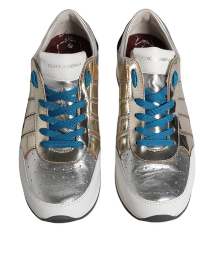 Dolce & Gabbana Multicolor Leather Low Top Sneakers Shoes