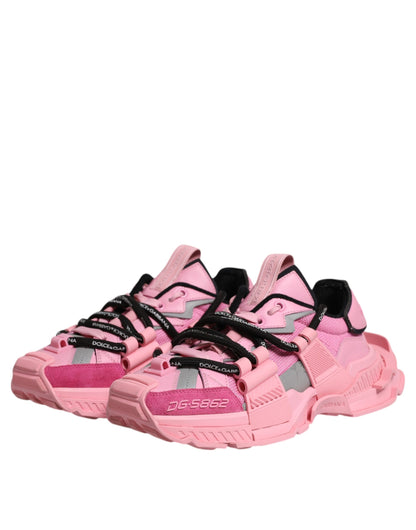 Dolce & Gabbana Pink Low Top Space Women Sneakers Shoes