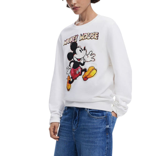 Desigual White Cotton Sweater