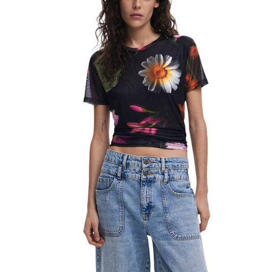 Desigual Black Polyester Tops & T-Shirt