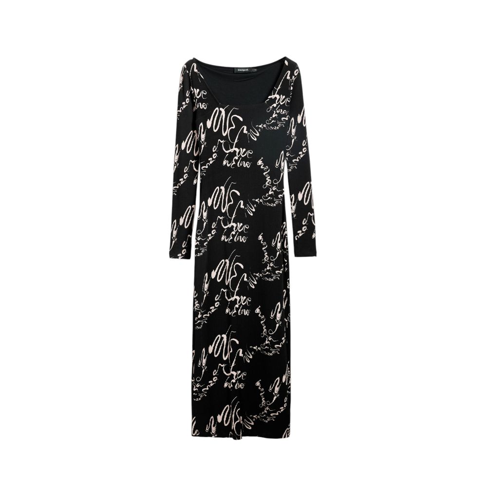 Desigual Black Viscose Dress