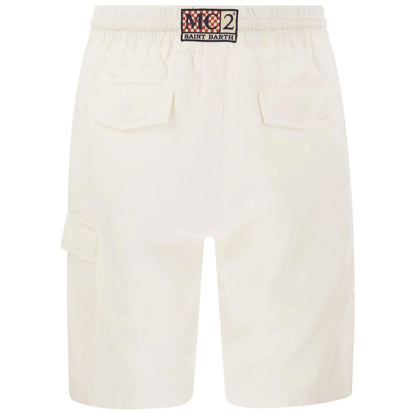 MC2 Saint Barth White Linen Short