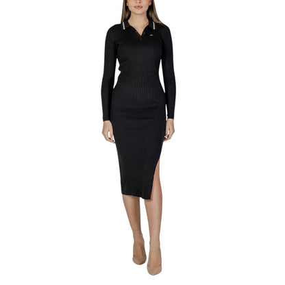 Tommy Hilfiger Jeans Black Cotton Rigenerato Dress