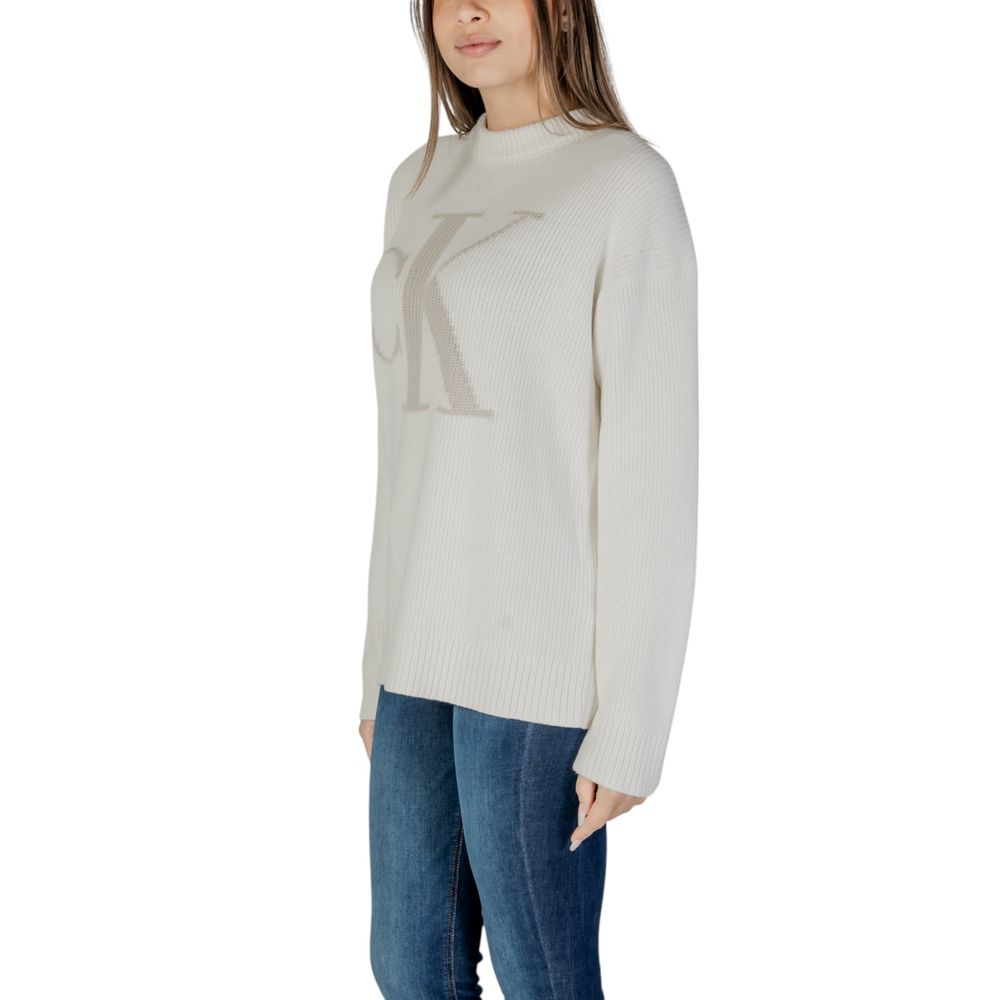 Calvin Klein Jeans Cream Organic Cotton Sweater