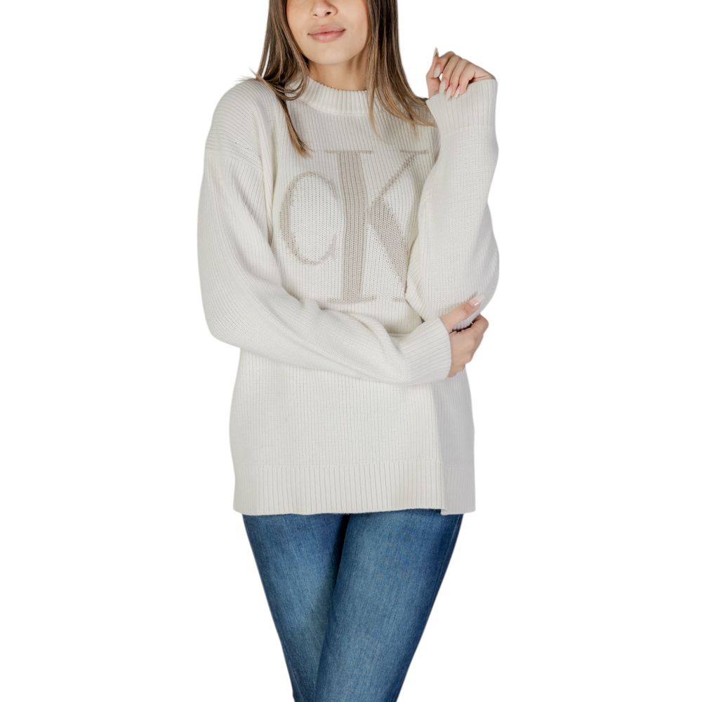 Calvin Klein Jeans Cream Organic Cotton Sweater