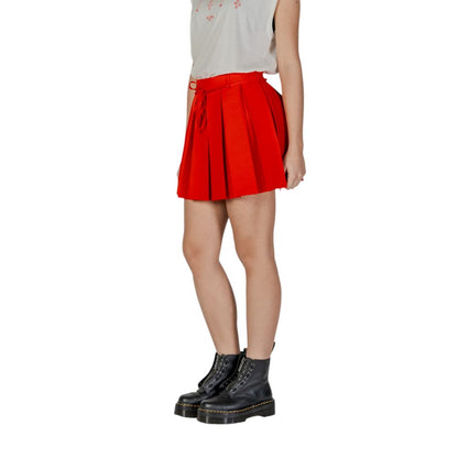 Only Red Recycled Polyester Skirt