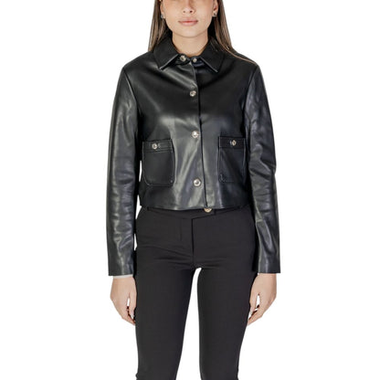 Morgan De Toi Black Polyethylene Jackets & Coat