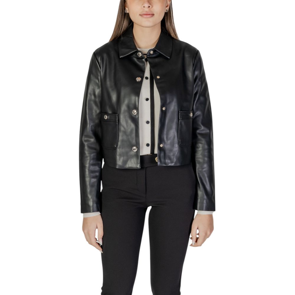 Morgan De Toi Black Polyethylene Jackets & Coat