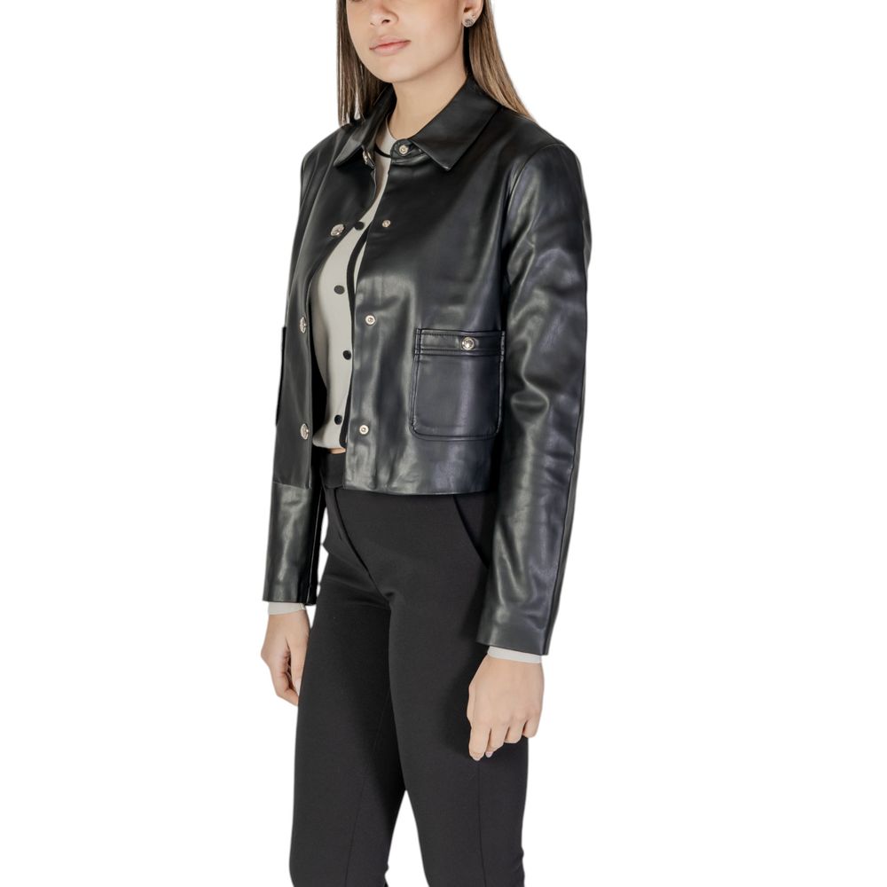 Morgan De Toi Black Polyethylene Jackets & Coat