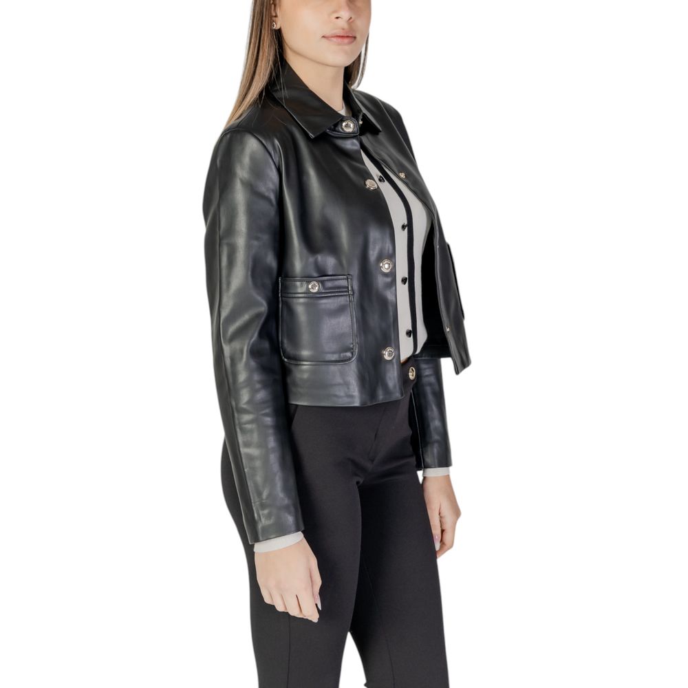 Morgan De Toi Black Polyethylene Jackets & Coat