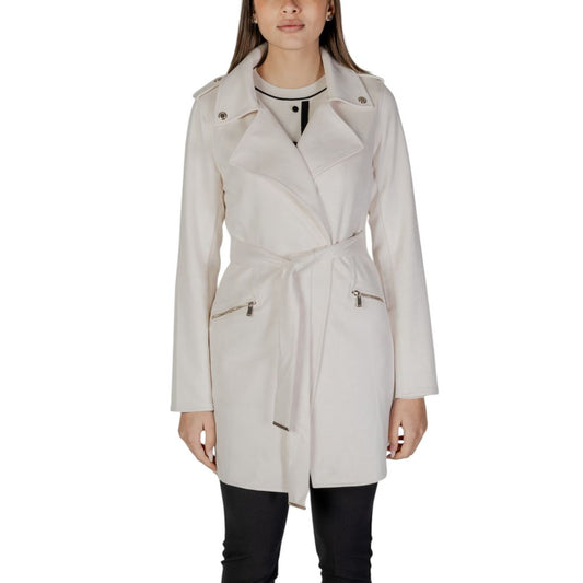 Morgan De Toi Cream Polyester Jackets & Coat