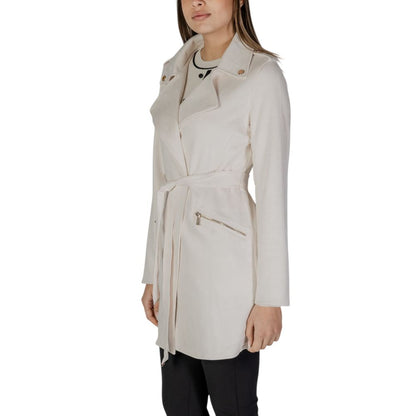 Morgan De Toi Cream Polyester Jackets & Coat