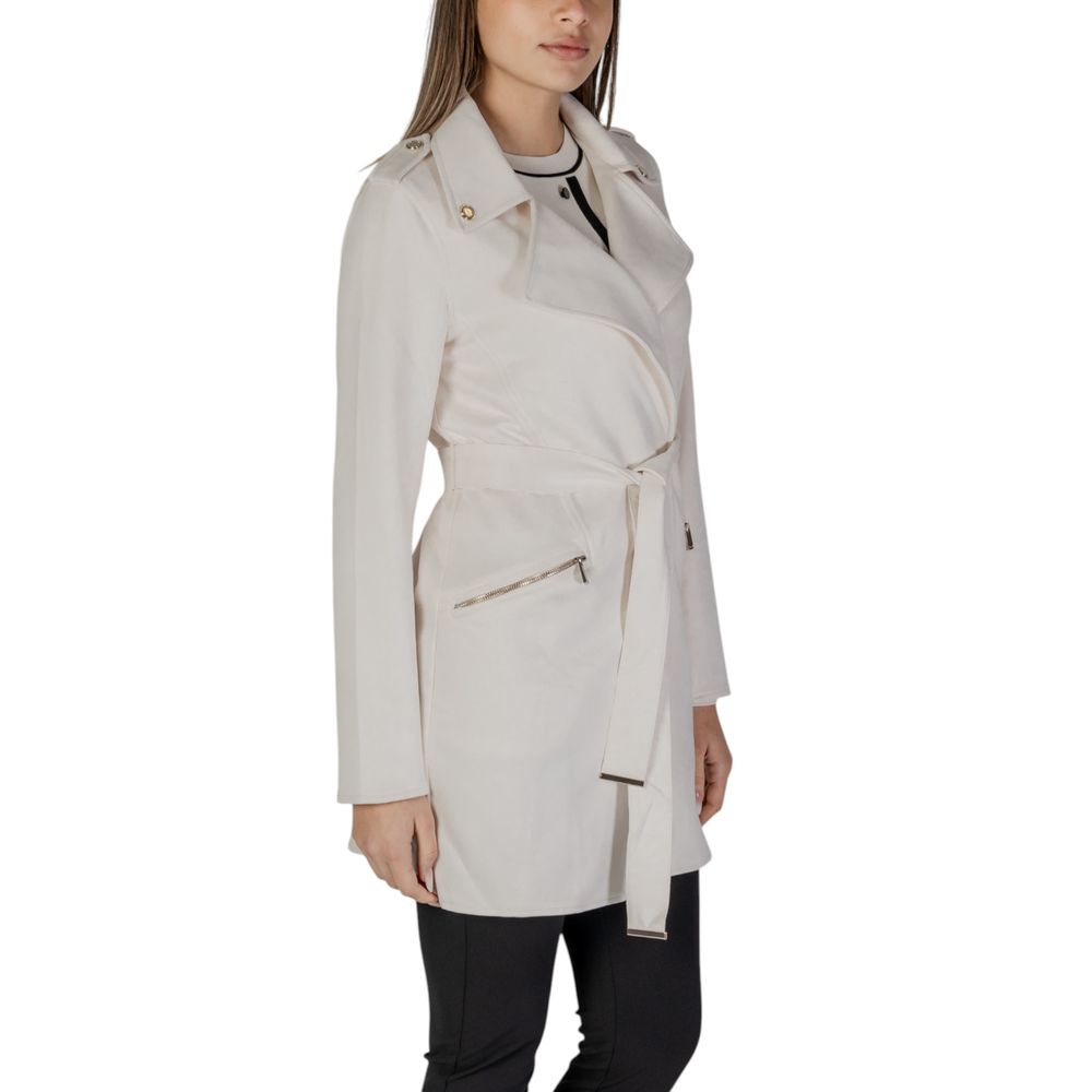 Morgan De Toi Cream Polyester Jackets & Coat