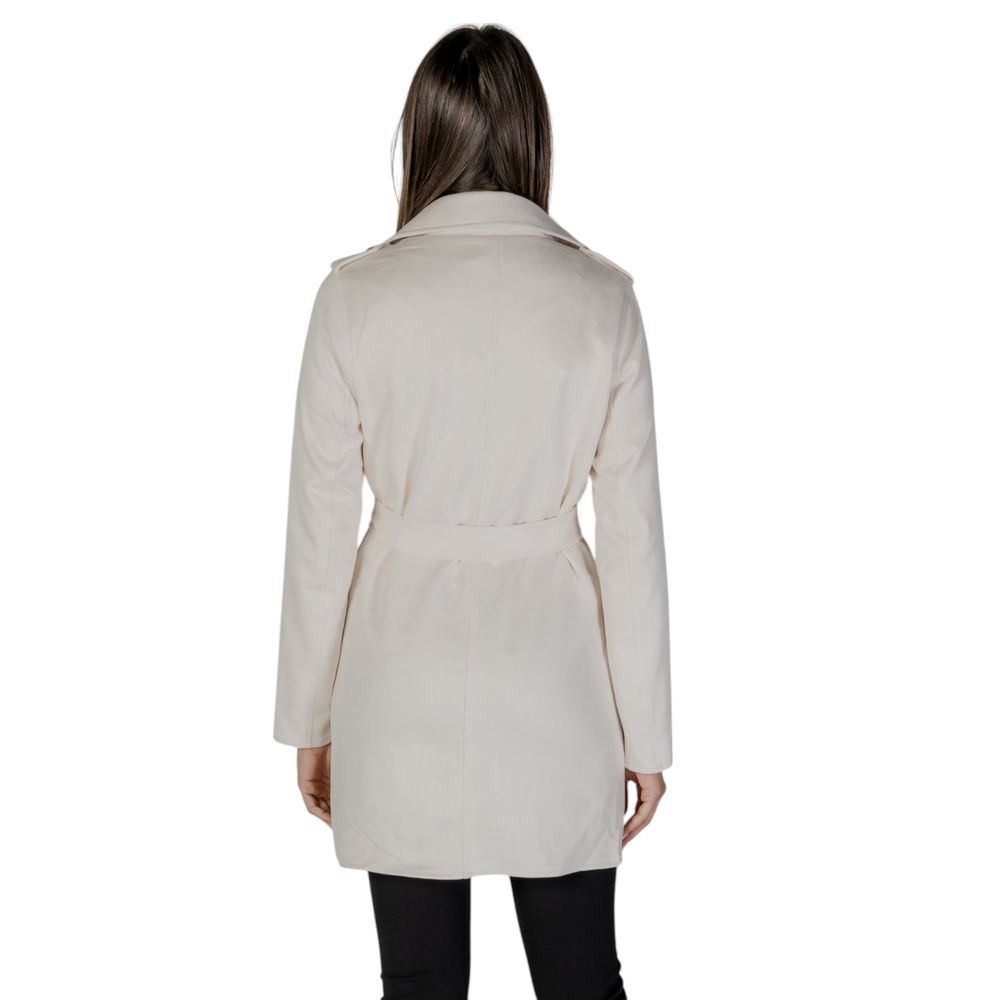 Morgan De Toi Cream Polyester Jackets & Coat