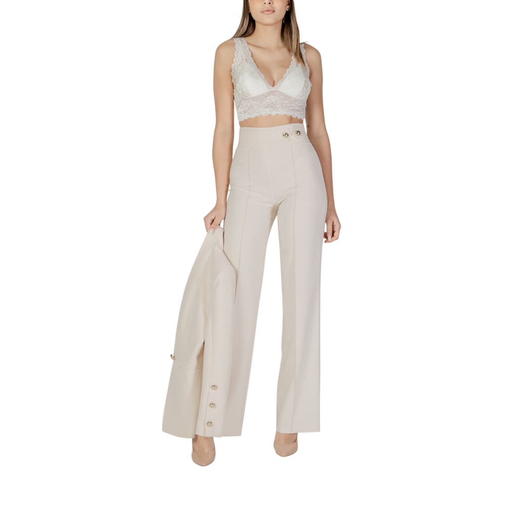Rinascimento Beige Polyester Jeans & Pant