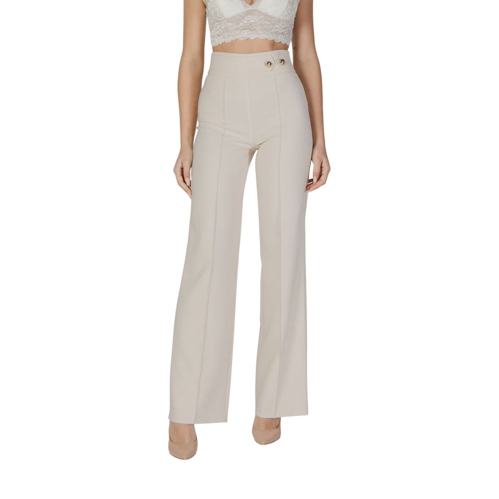 Rinascimento Beige Polyester Jeans & Pant