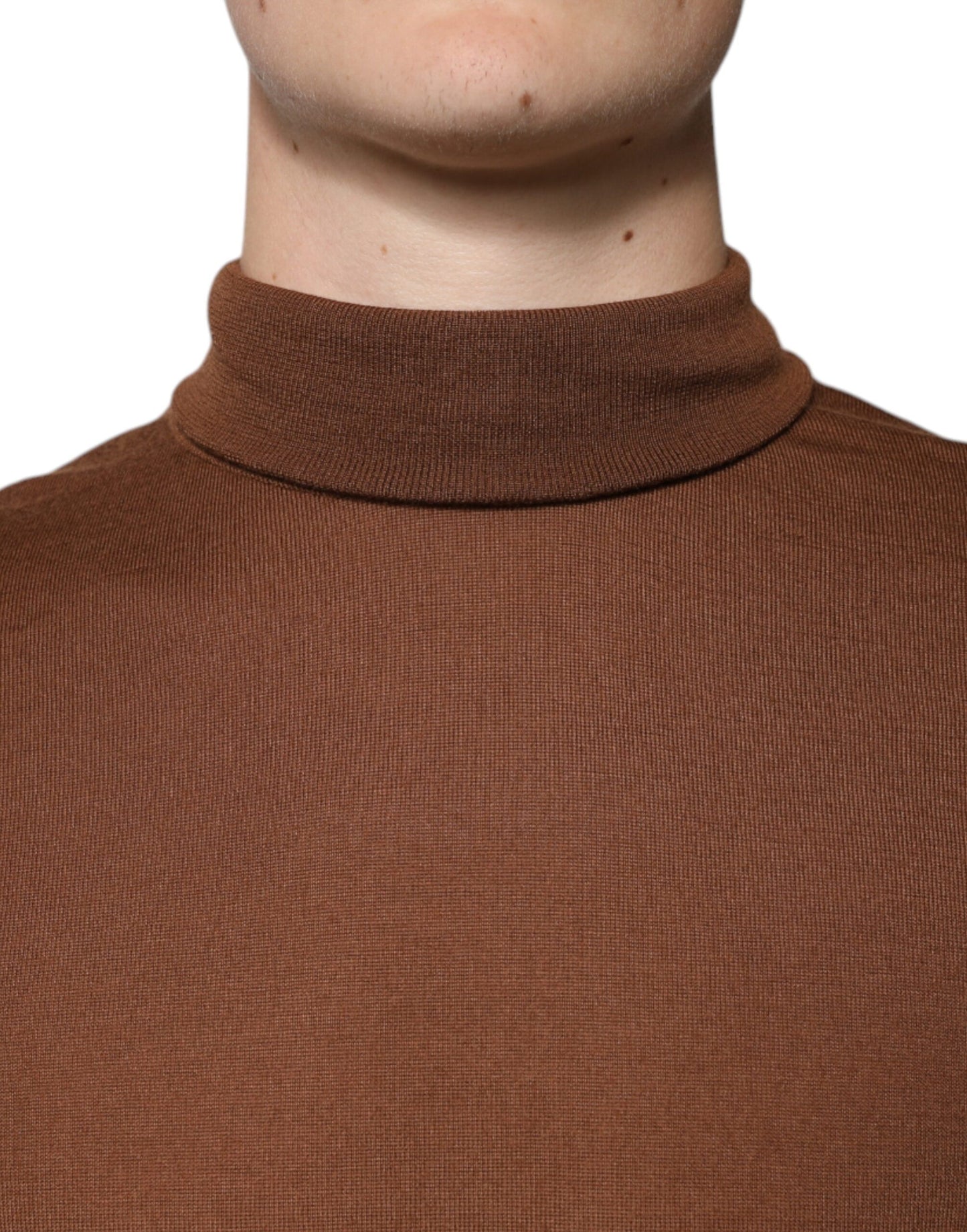 Dolce & Gabbana Brown Cashmere Turtleneck Pullover Sweater