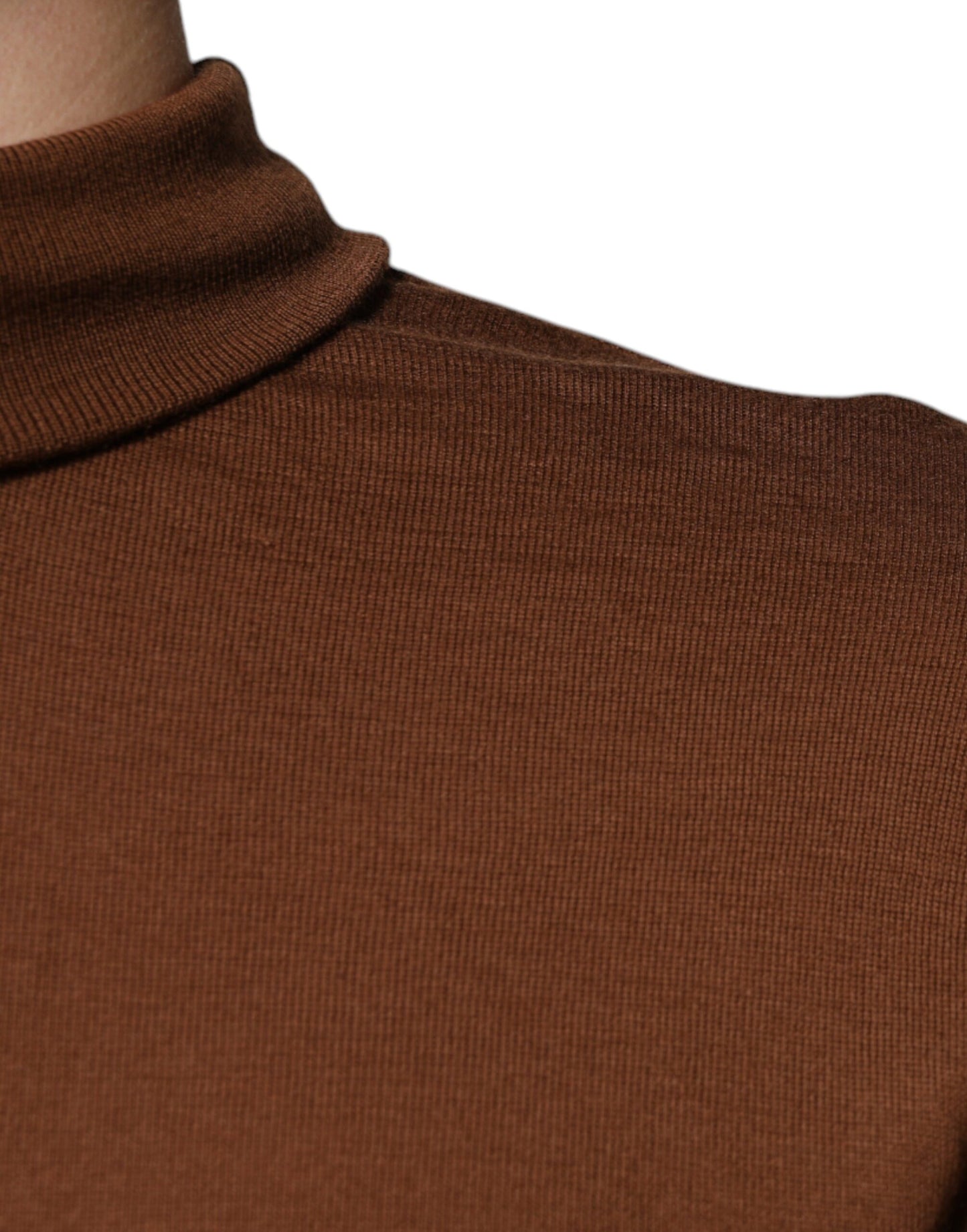 Dolce & Gabbana Brown Cashmere Turtleneck Pullover Sweater