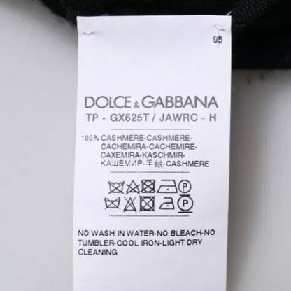 Dolce & Gabbana Black Cashmere Turtleneck Pullover Sweater