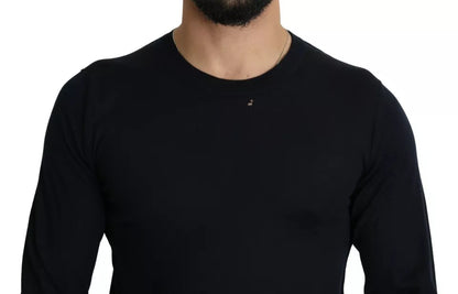 Dolce & Gabbana Black Cashmere Crew Neck Sweatshirt Sweater