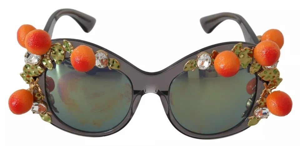 Dolce & Gabbana DG4283B Acetate Crystals Orange Applique Sunglasses