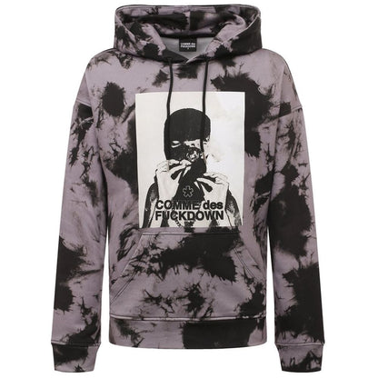 Comme Des Fuckdown Gray Cotton Men Sweater with Hood