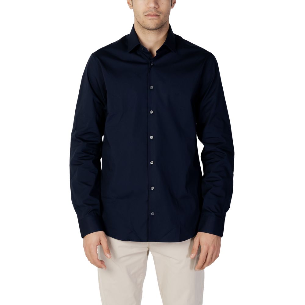 Calvin Klein Blue Cotton Dress Shirt