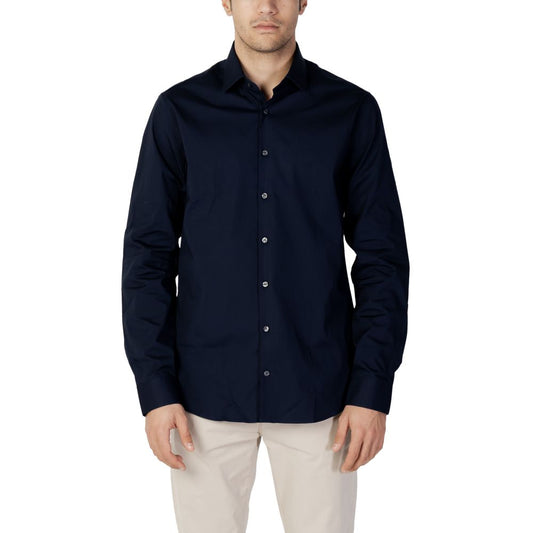 Calvin Klein Blue Cotton Dress Shirt