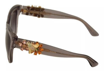 Dolce & Gabbana DG 4247-B-F Clear Embellished Crystal Acetate Sunglasses