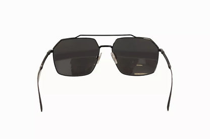 Dolce & Gabbana DG2250 Black Metal Full Rim Square Eyewear Sunglasses