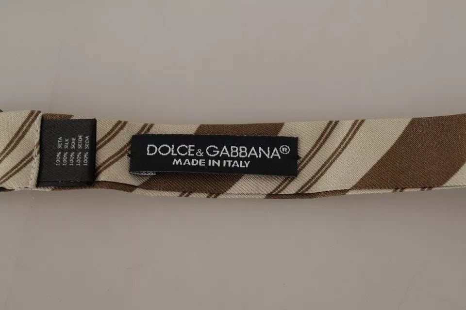 Dolce & Gabbana Multicolor Patterned Adjustable Neck Bow Tie Men