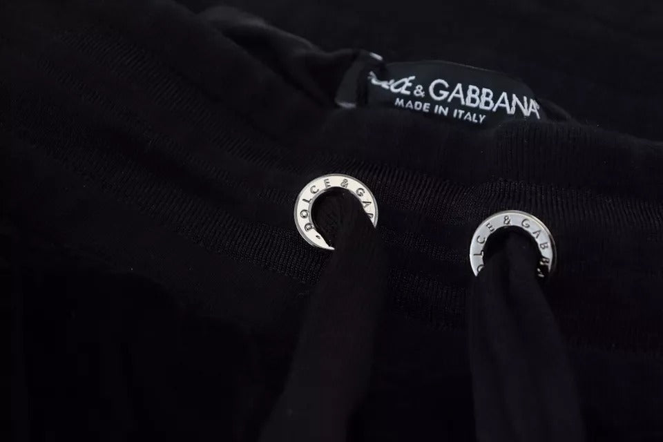 Dolce & Gabbana Black Cotton Skinny Jogger Sweatpants Pants