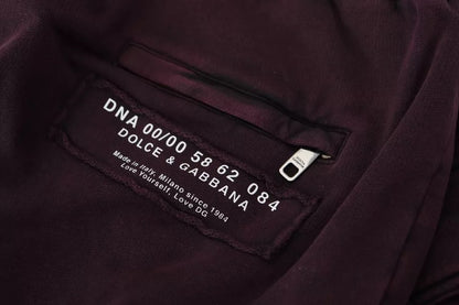 Dolce & Gabbana Bordeaux Cotton Cargo Jogger Sweatpants Pants