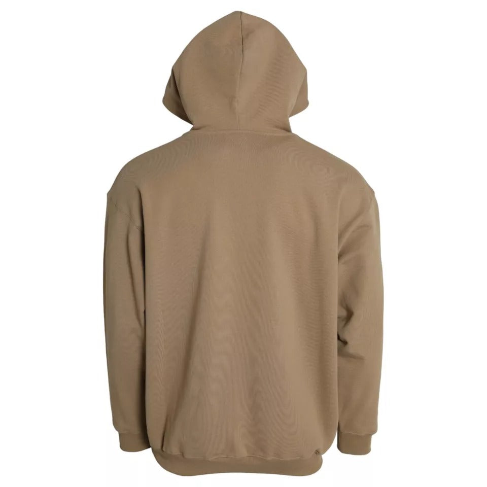 Balenciaga Brown Cotton Symbolic Molleton Bouclette Hooded Sweater