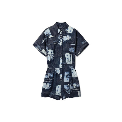 Desigual Blue Viscose Jumpsuit