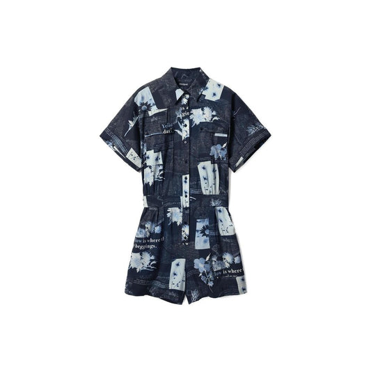 Desigual Blue Viscose Jumpsuit