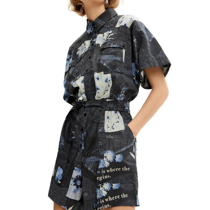 Desigual Blue Viscose Jumpsuit