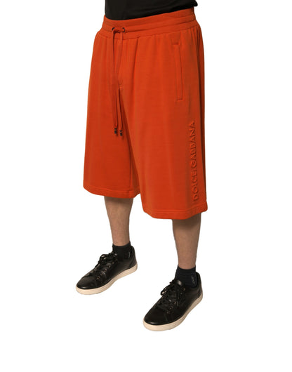 Dolce & Gabbana Orange Cotton Blend Men Bermuda Shorts