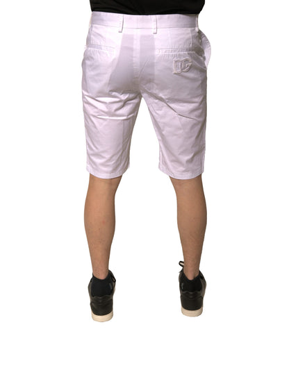 Dolce & Gabbana White Chinos Cotton Stretch Casual Shorts