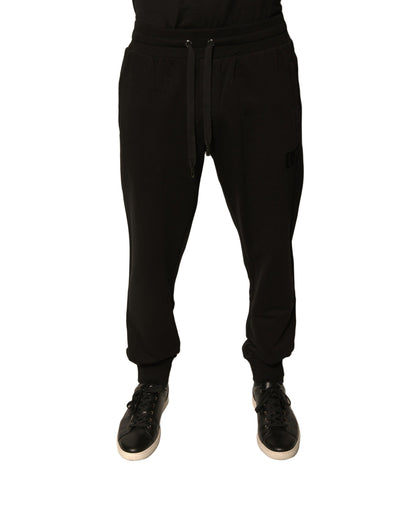 Dolce & Gabbana Black Cotton Jogger Men Sweatpants Pants