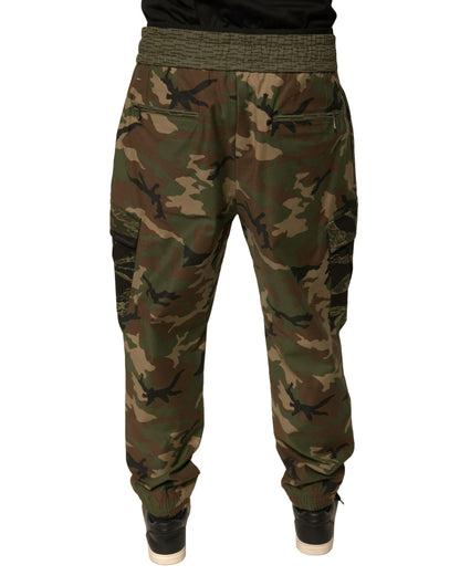 Dolce & Gabbana Multicolor Camouflage Cargo Sweatpants Pants