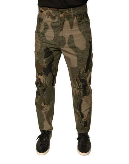 Dolce & Gabbana Multicolor Camouflage Cotton Pants