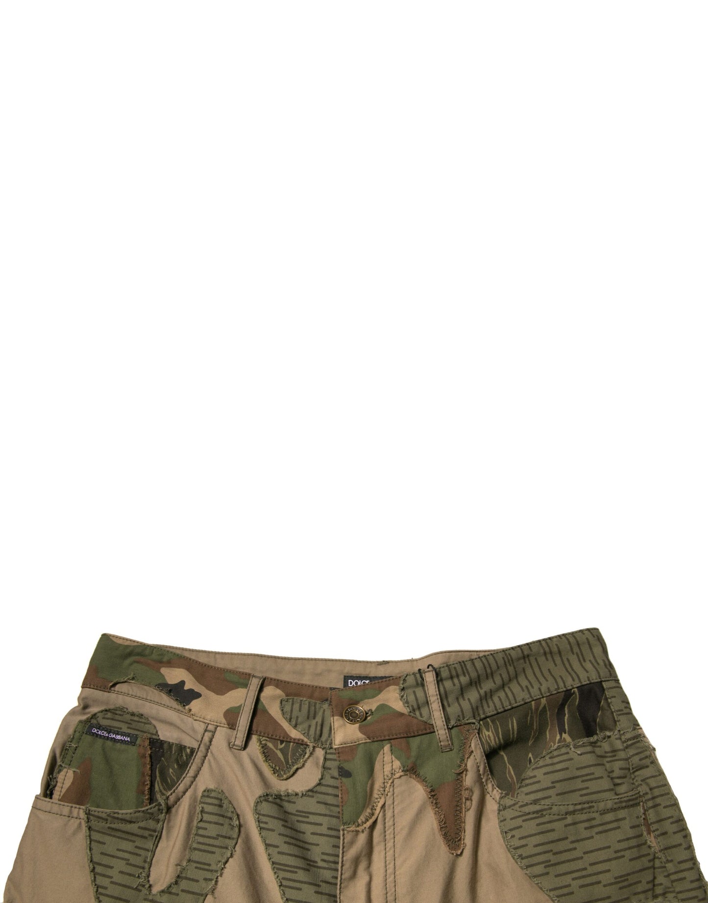 Dolce & Gabbana Multicolor Camouflage Cotton Pants