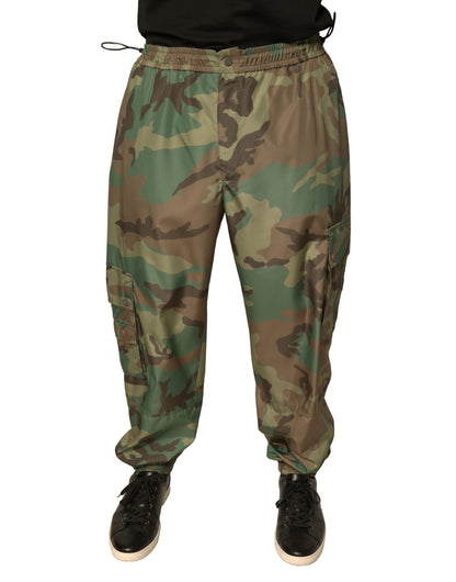 Dolce & Gabbana Multicolor Camouflage Cargo Sweatpants Pants